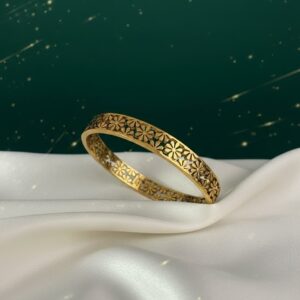 The Golden Floral Lattice Cuff