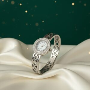 The Silver Circle Link Halo Watch