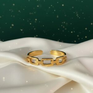 The Golden Chain Link Open Cuff