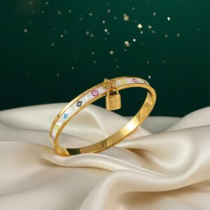 The Golden Roman Numeral Cutout Cuff