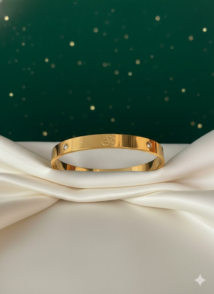 The Golden Om Serenity Bangle
