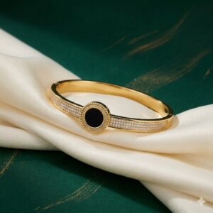 The Golden Onyx Night Pave Cuff