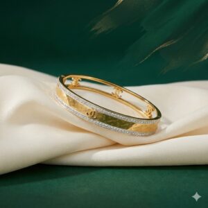 The Golden Icon Script & Pave Cuff